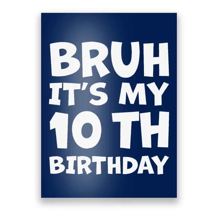 10 Year Old Bday Decorations Son Boy 10yr 10th Birthday Poster