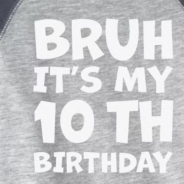 10 Year Old Bday Decorations Son Boy 10yr 10th Birthday Toddler Fine Jersey T-Shirt