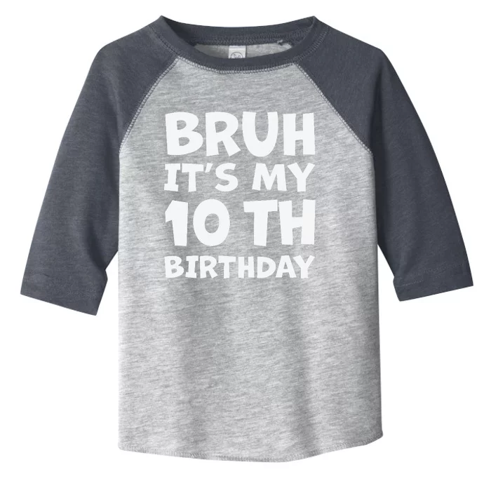 10 Year Old Bday Decorations Son Boy 10yr 10th Birthday Toddler Fine Jersey T-Shirt