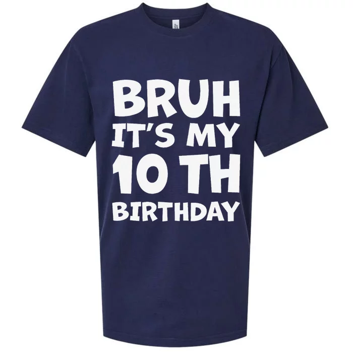 10 Year Old Bday Decorations Son Boy 10yr 10th Birthday Sueded Cloud Jersey T-Shirt