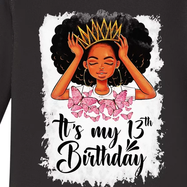 13 Year Old Gift Women Teenager Its My 13th Birthday Baby Long Sleeve Bodysuit