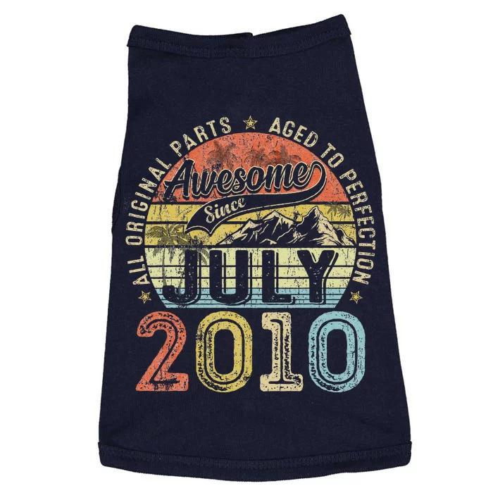 13 Year Old Vintage July 2010 Born In 2010 13th Birthday Doggie Tank