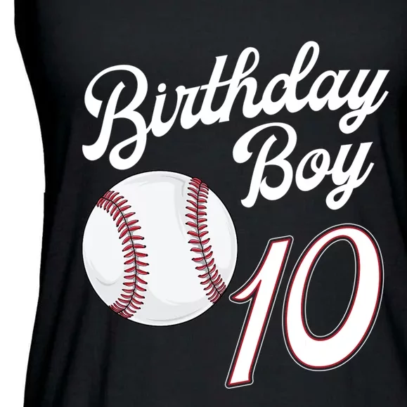 10 Years Old Baseball Themed 10th Birthday Party Sports Ladies Essential Flowy Tank