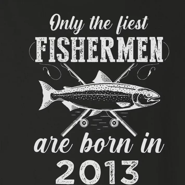 10 Year Old Fisherman Fishing Born In 2013 10th Birthday Toddler Long Sleeve Shirt