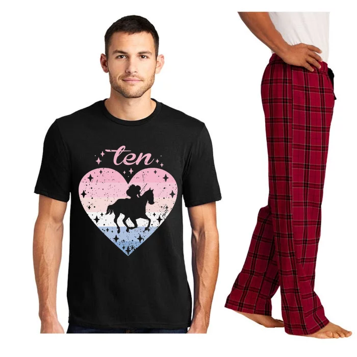 10 Year Old Cute Horse Riding Birthday 10th Bday Pajama Set