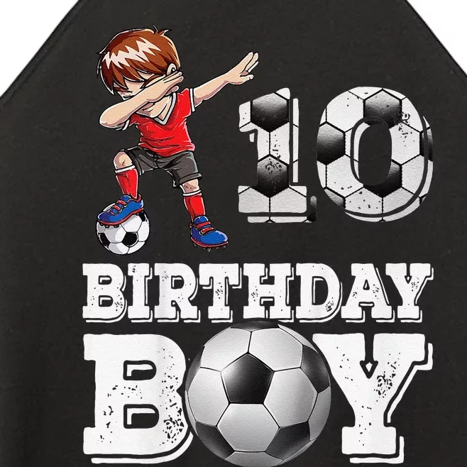 10 year old Gifts Dabbing  Soccer Player 10th birthday Women’s Perfect Tri Rocker Tank