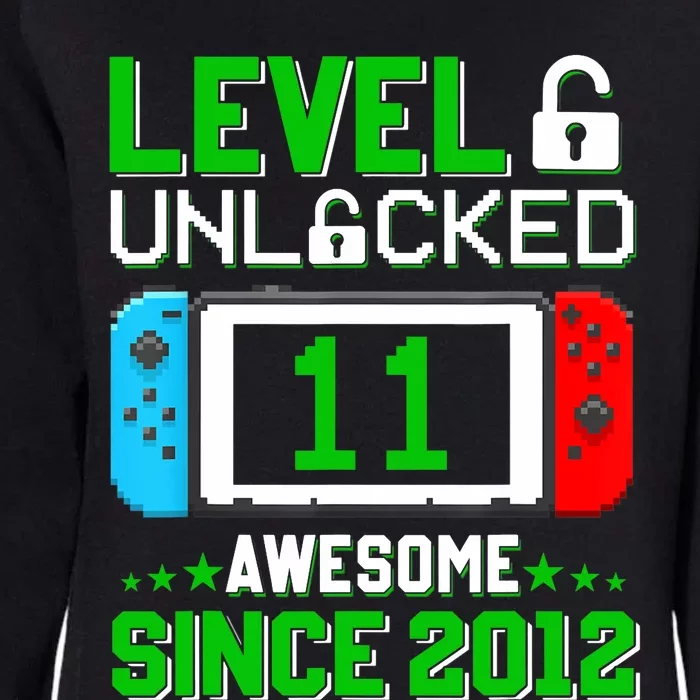 11 Year Old Boy Level 11 Unlocked Awesome 2012 11th Birthday Womens California Wash Sweatshirt