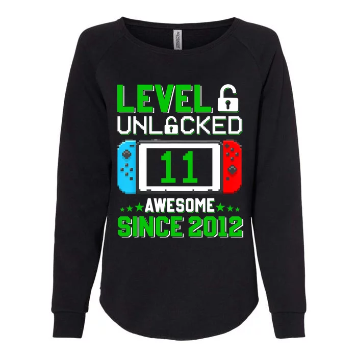 11 Year Old Boy Level 11 Unlocked Awesome 2012 11th Birthday Womens California Wash Sweatshirt