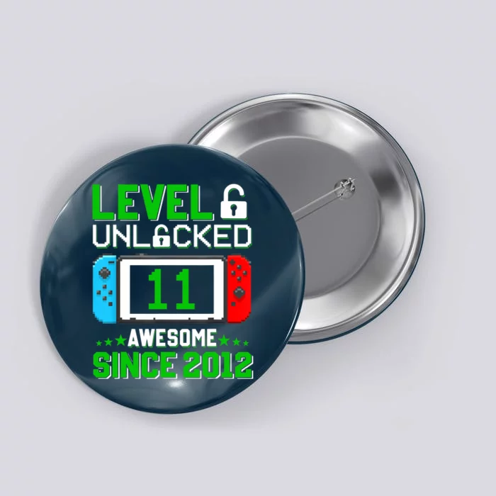 11 Year Old Boy Level 11 Unlocked Awesome 2012 11th Birthday Button