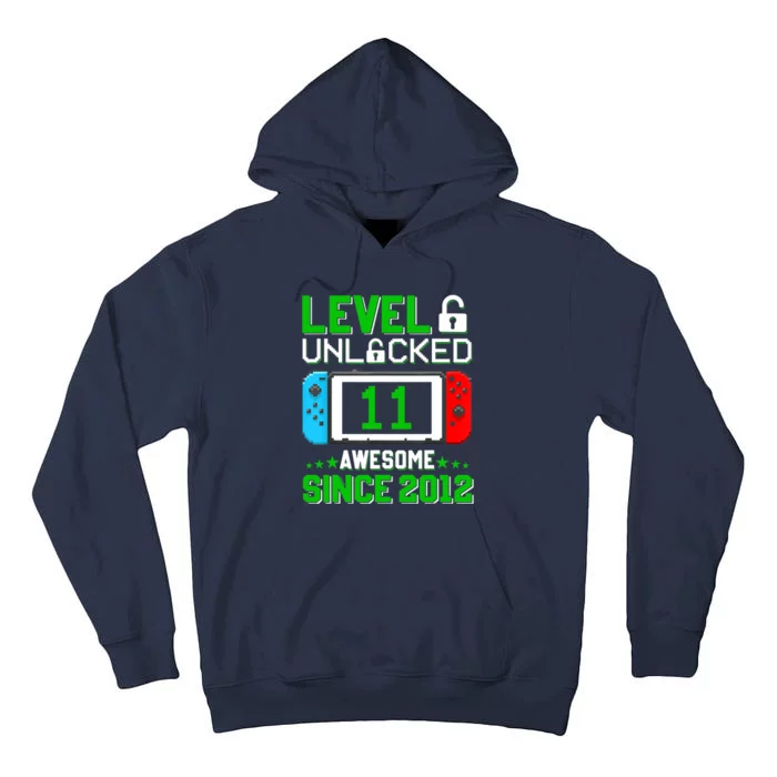 11 Year Old Boy Level 11 Unlocked Awesome 2012 11th Birthday Tall Hoodie