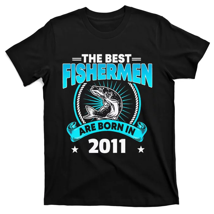 10 Year Old Vintage 2011 Fishing Fisherman 10th Birthday T-Shirt