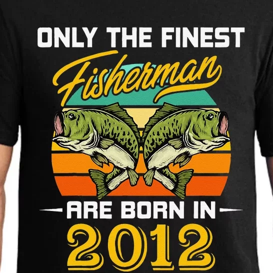 10 Years Old Fisherman Born In 2012 10th Birthday Pajama Set