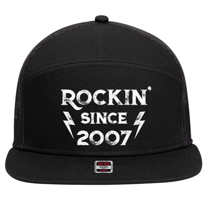 16 Year Old: Classic Rock 2007 16th Birthday 7 Panel Mesh Trucker Snapback Hat