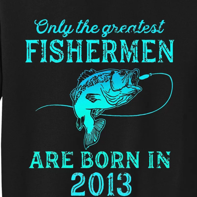 10 Years Old Fisherman Born In 2013 10th Birthday Sweatshirt