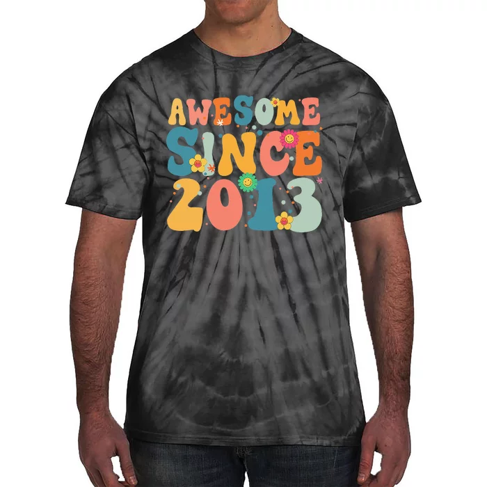 10 Year Old Awesome Since 2013 10th Birthday Gift Women Tie-Dye T-Shirt