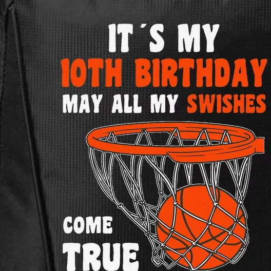 10 Year Old Happy 10th Birthday Basketball 10th Birthday City Backpack