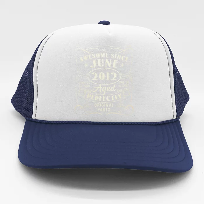 11 Year Old Awesome Since June 2012 11th Birthday Trucker Hat