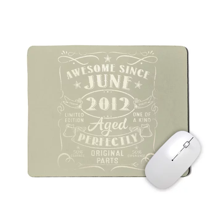 11 Year Old Awesome Since June 2012 11th Birthday Mousepad