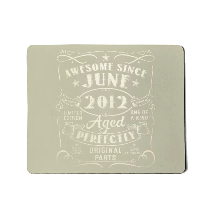 11 Year Old Awesome Since June 2012 11th Birthday Mousepad