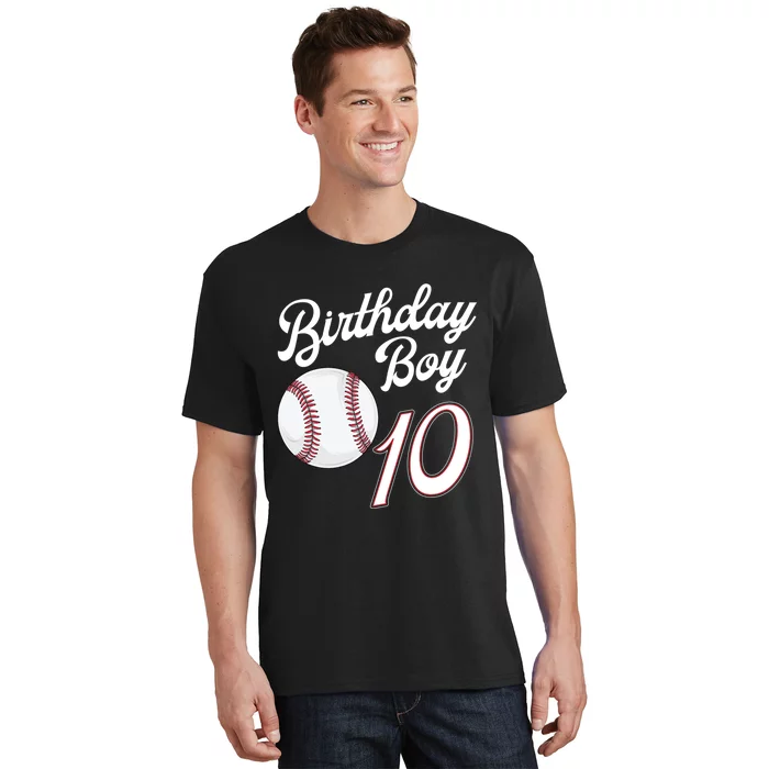 10 Years Old Baseball Themed 10th Birthday Party Sports T-Shirt