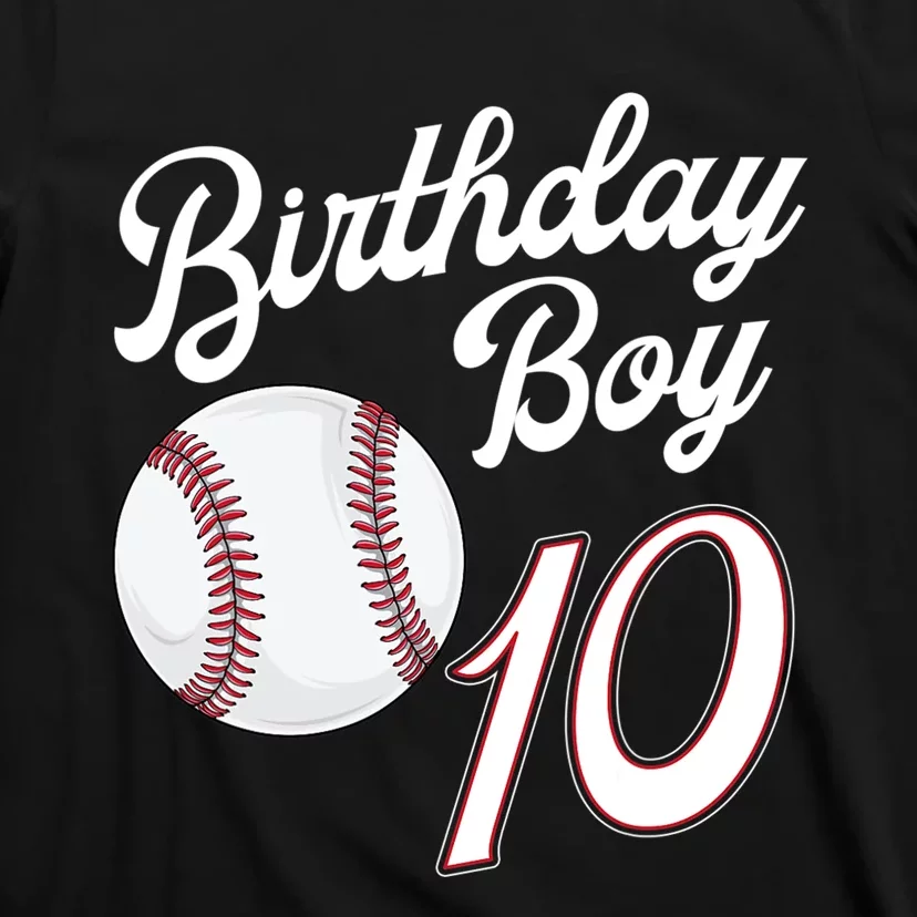 10 Years Old Baseball Themed 10th Birthday Party Sports T-Shirt