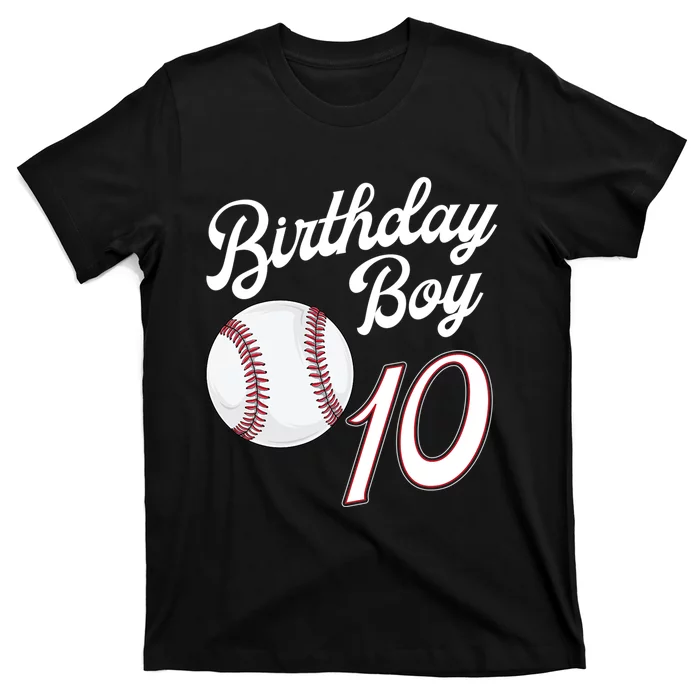 10 Years Old Baseball Themed 10th Birthday Party Sports T-Shirt