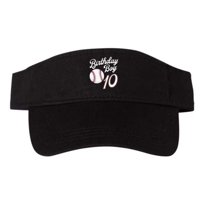 10 Years Old Baseball Themed 10th Birthday Party Sports Valucap Bio-Washed Visor