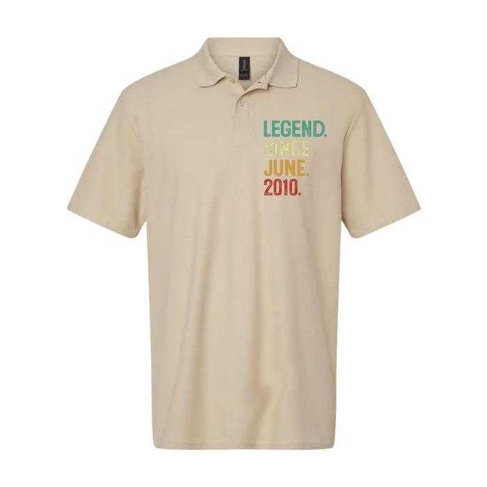 13 Years Old Legend Since June 2010 13th Birthday Softstyle Adult Sport Polo