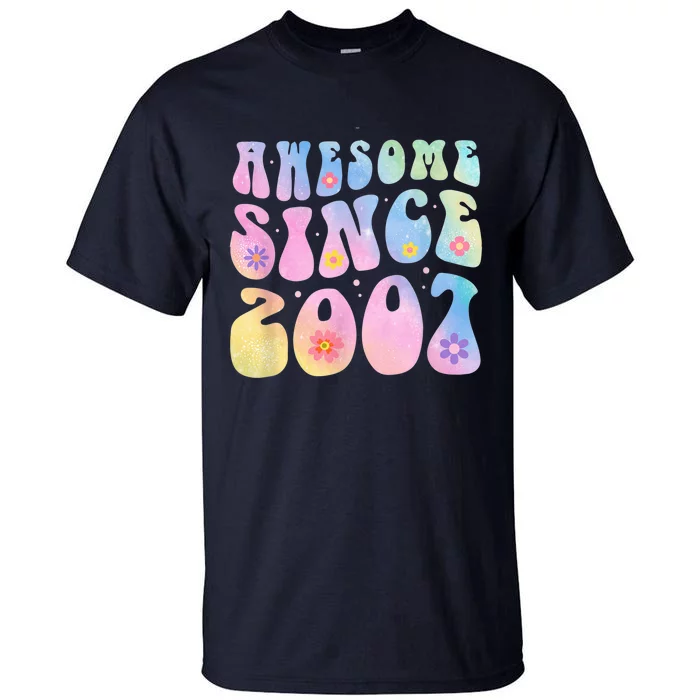 16 Year Old Awesome Since 2007 Tie Dye Flowers 16th Birthday Tall T-Shirt