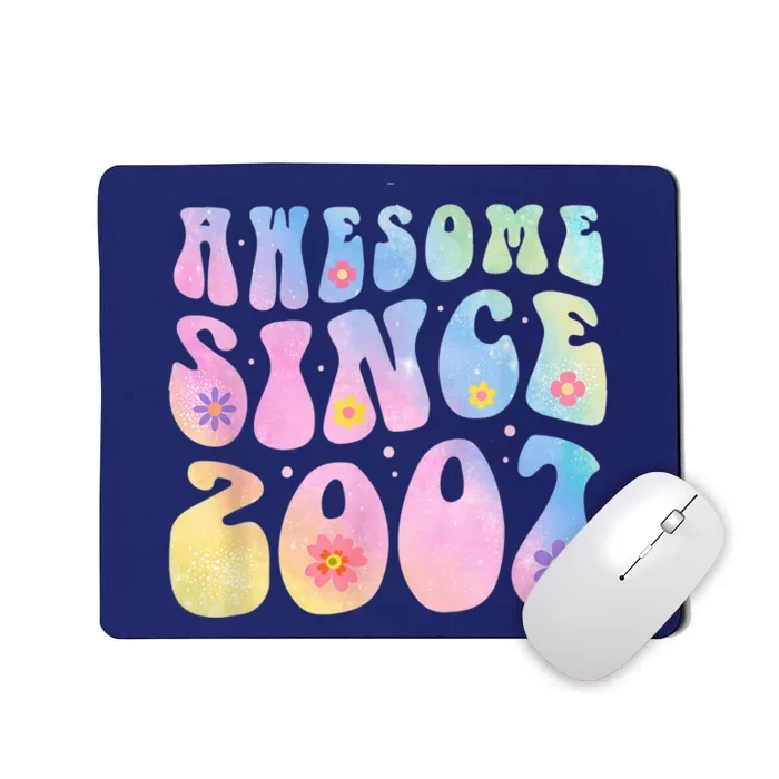 16 Year Old Awesome Since 2007 Tie Dye Flowers 16th Birthday Mousepad