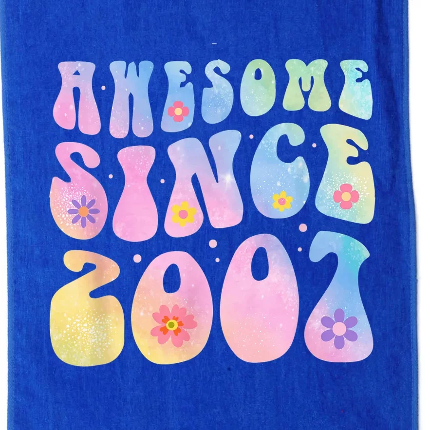 16 Year Old Awesome Since 2007 Tie Dye Flowers 16th Birthday Platinum Collection Golf Towel