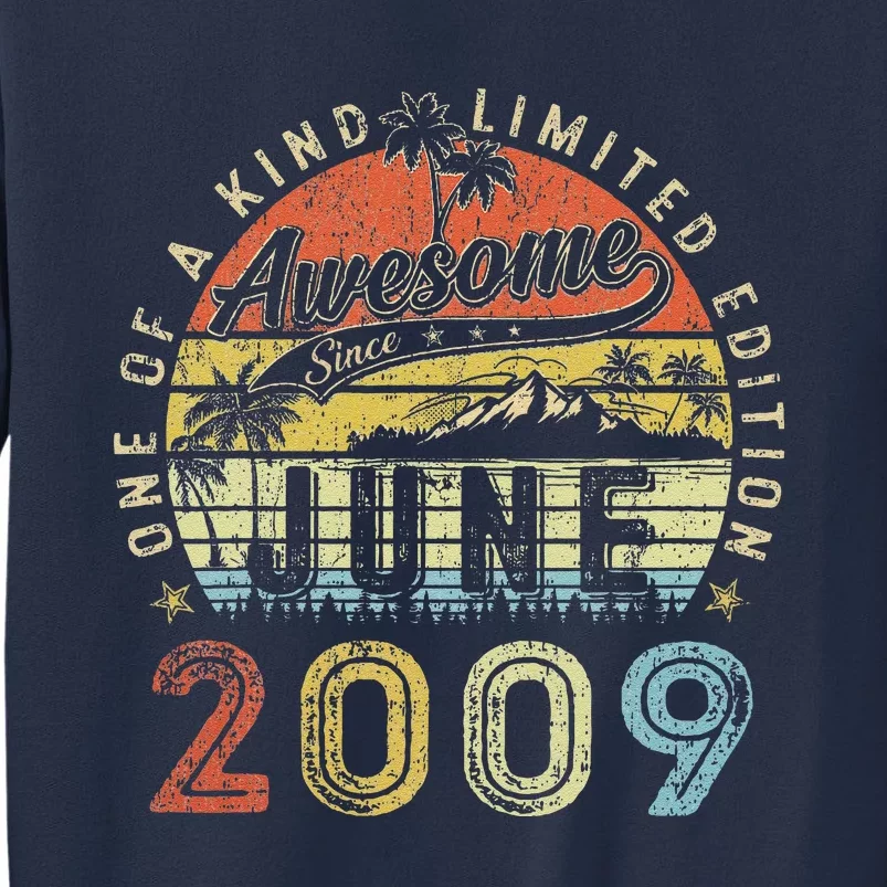 14 Year Old Awesome Since June 2009 14th Birthday Sweatshirt