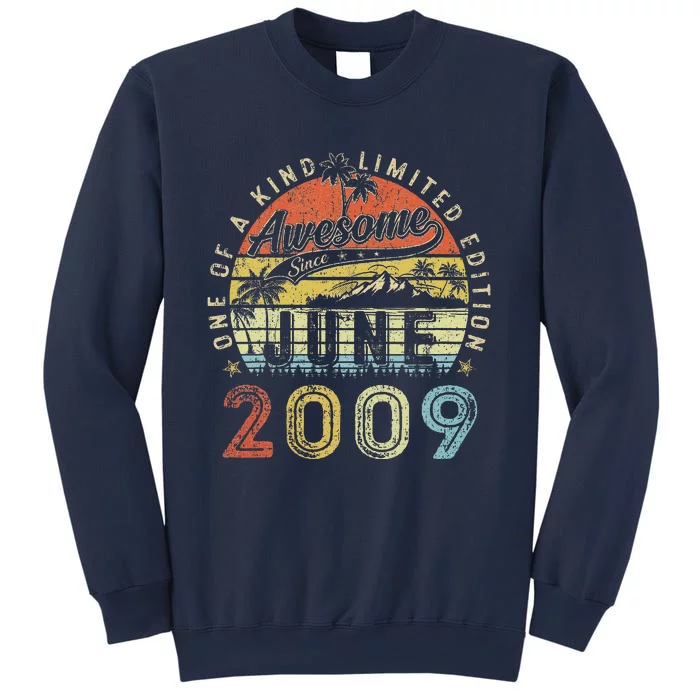 14 Year Old Awesome Since June 2009 14th Birthday Sweatshirt