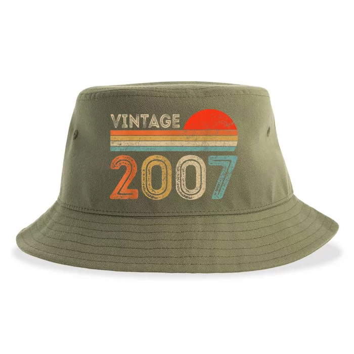 16 Year Old Gift Vintage 2007 Made In 2007 16th Birthday Sustainable Bucket Hat