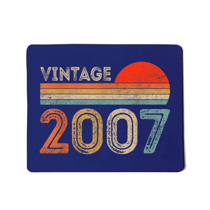 16 Year Old Gift Vintage 2007 Made In 2007 16th Birthday Mousepad