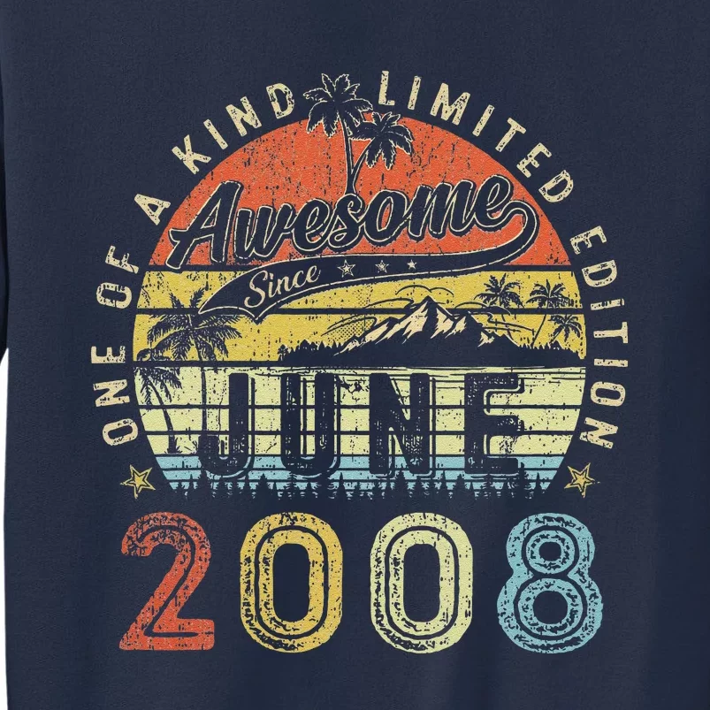 15 Year Old Awesome Since June 2008 15th Birthday Sweatshirt