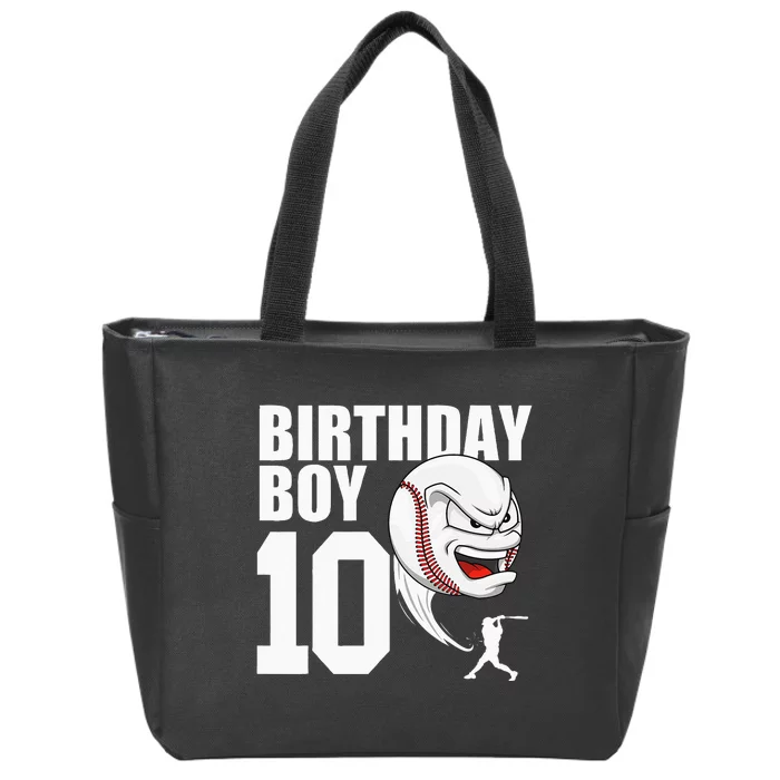 10 Year Old Baseball Birthday Party Theme 10th Gift For Boy Zip Tote Bag