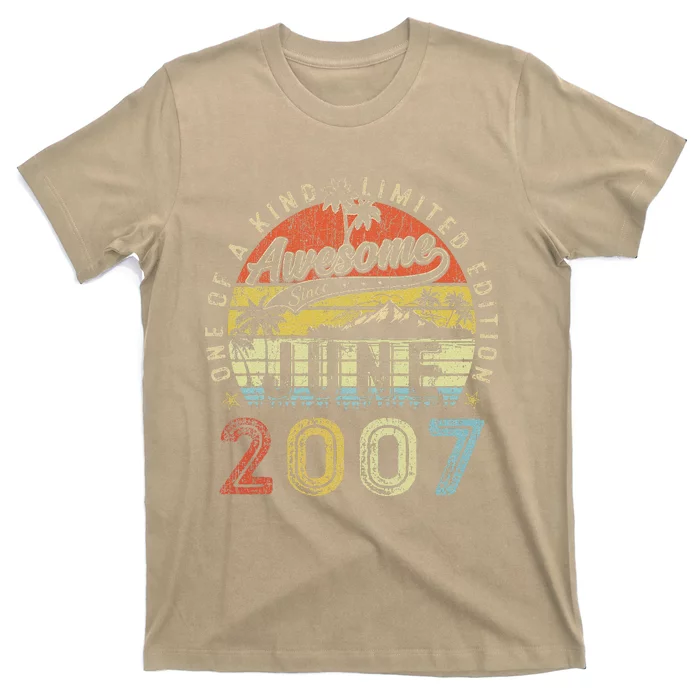 16 Year Old Awesome Since June 2007 16th Birthday (1) T-Shirt