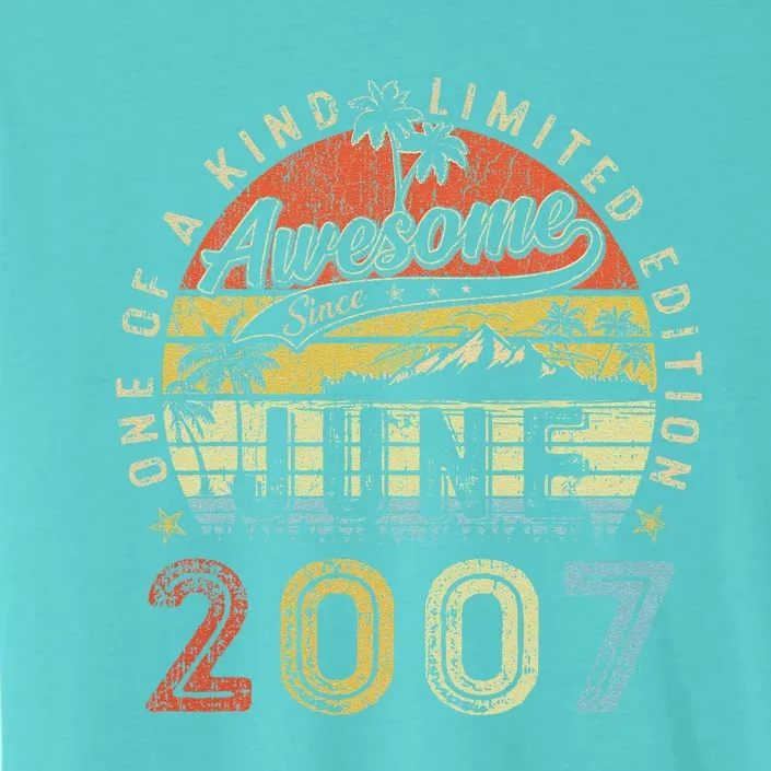 16 Year Old Awesome Since June 2007 16th Birthday (1) ChromaSoft Performance T-Shirt