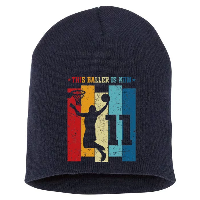 11 Year Old Basketball 11th Birthday Boy Basketball Player Short Acrylic Beanie