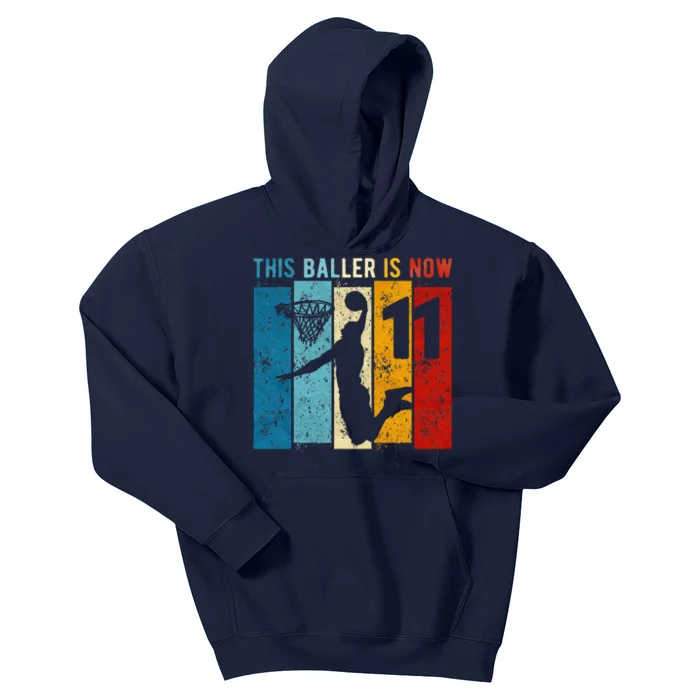 11 Year Old Basketball 11th Birthday Boy Kids Hoodie