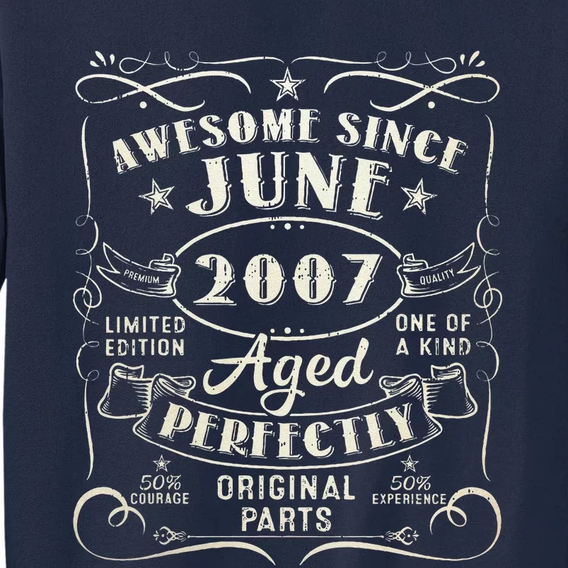 16 Year Old Awesome Since June 2007 16th Birthday Tall Sweatshirt