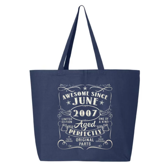 16 Year Old Awesome Since June 2007 16th Birthday 25L Jumbo Tote