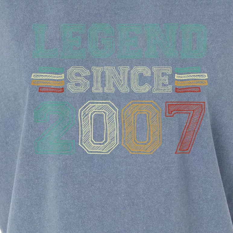 16 Years Old Legend Since 2007 16th Birthday Garment-Dyed Women's Muscle Tee