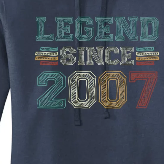 16 Years Old Legend Since 2007 16th Birthday Women's Pullover Hoodie