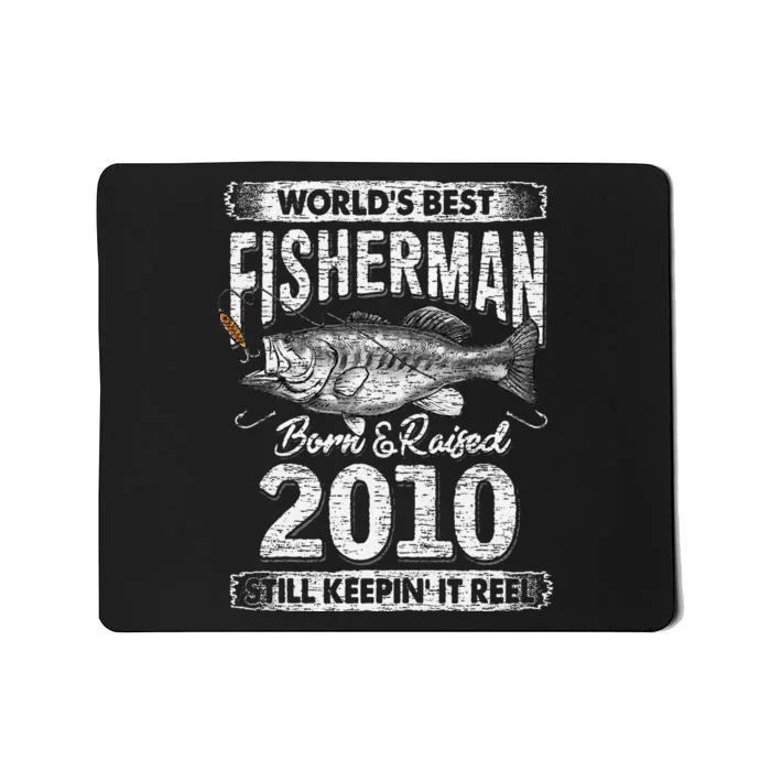 11 Years Old Fisherman Born In 2010 Fisherman 11th Birthday Gift Mousepad