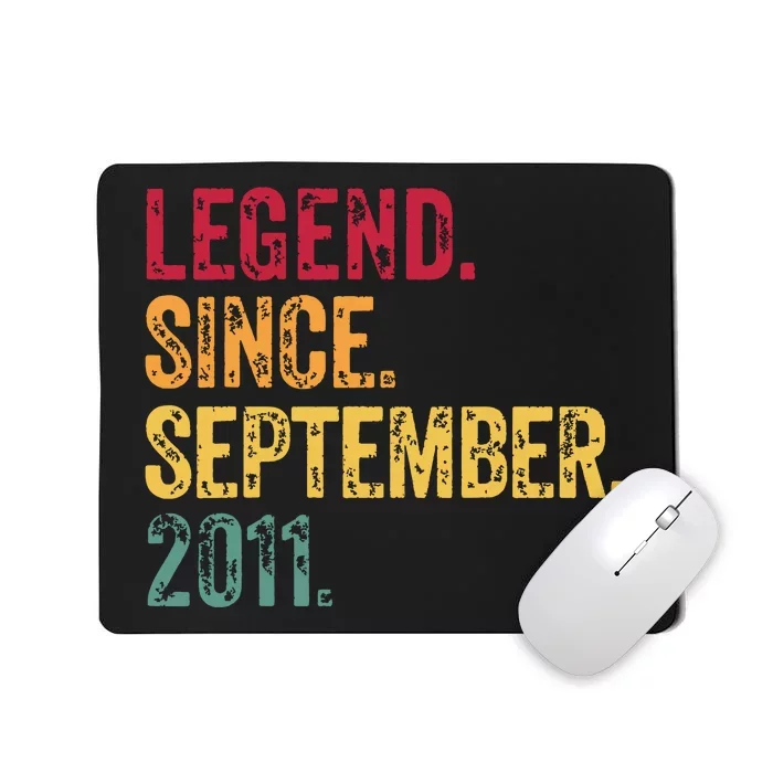 11 Years Old Legend Since September 2011 11th Birthday Gift Mousepad