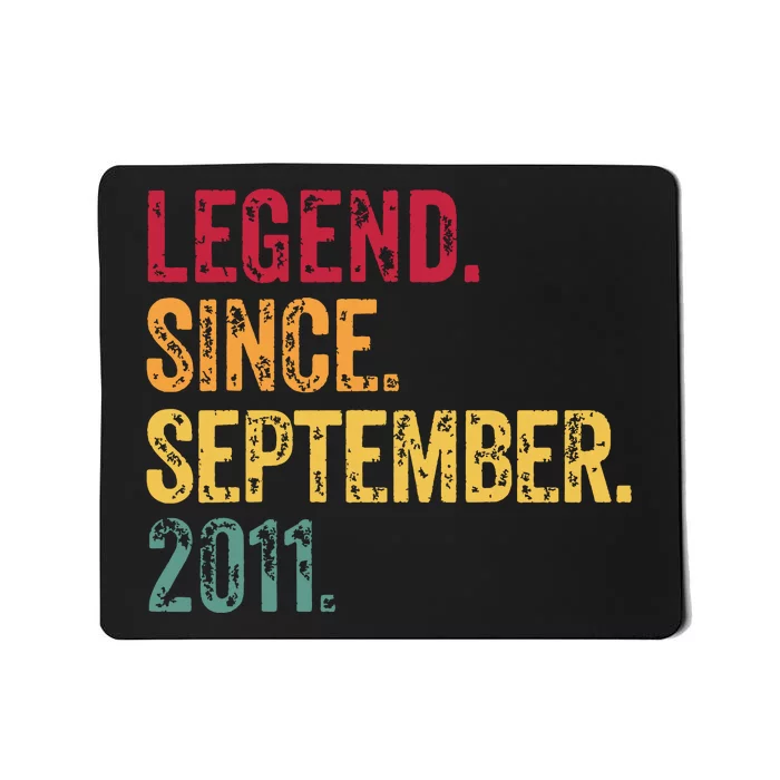 11 Years Old Legend Since September 2011 11th Birthday Gift Mousepad