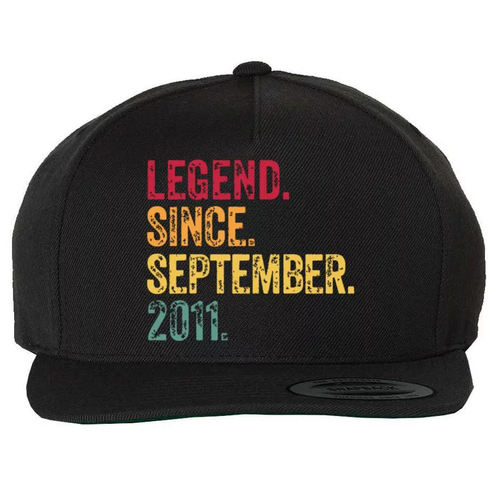 11 Years Old Legend Since September 2011 11th Birthday Gift Wool Snapback Cap