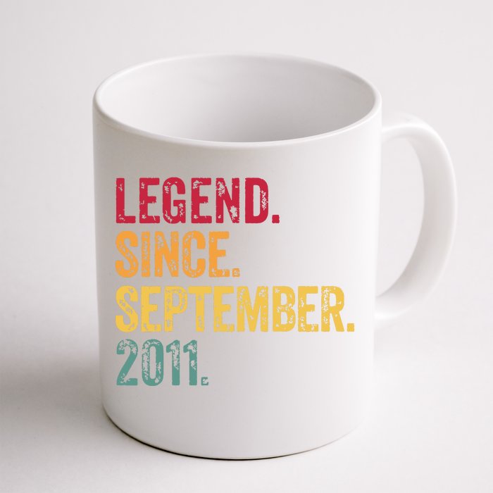 11 Years Old Legend Since September 2011 11th Birthday Gift Front & Back Coffee Mug